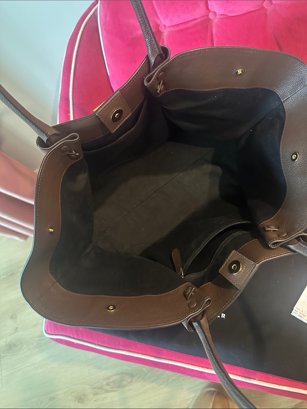 DE MELLIER The New York Leather Tote Bag (mocha) - Picture 5 of 5